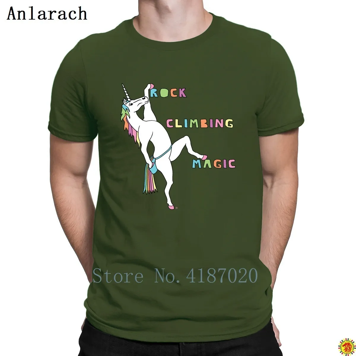Escalade Magique Licorne Contour T-shirts Lettre Lumière Du Soleil Élégant Créature T-shirt Pour Hommes Casual Cadeau HipHop Top Ras Du Cou T200224