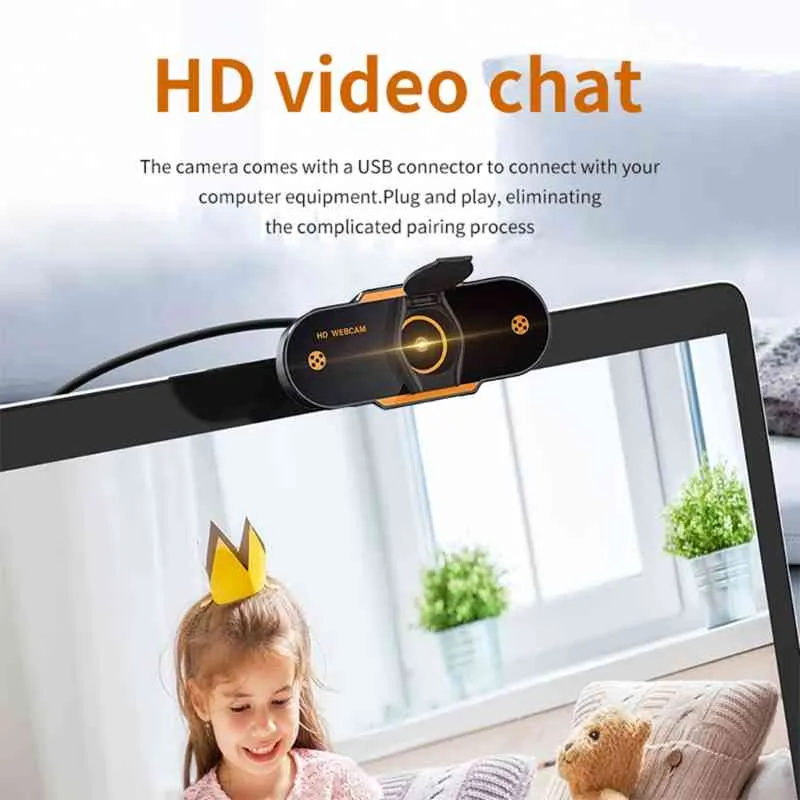 1080P/2k Full HD Autofocus Webcam Camera With Microphone USB2.0 Web Cam Video Calling Computer PC Laptop