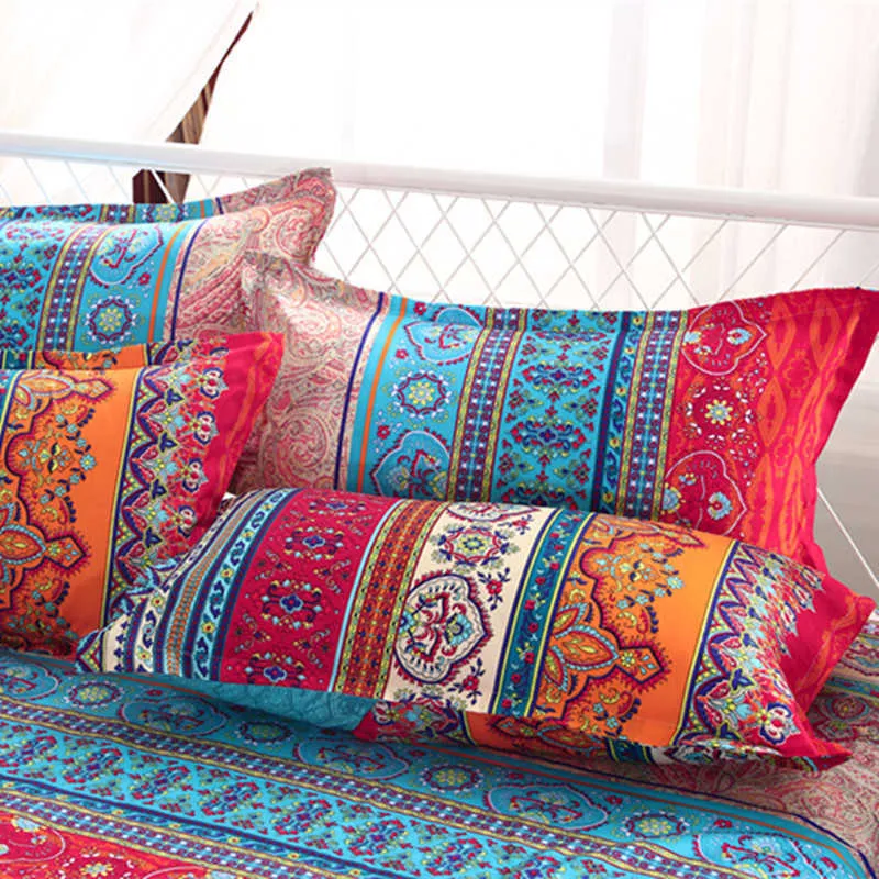 Fanaijia 3D Boheemse beddengoed Sets Boho Gedrukt Mandala Dekbedovertrek Set met kussensloop Queen Size Bedlinnen Home Textiel 211007