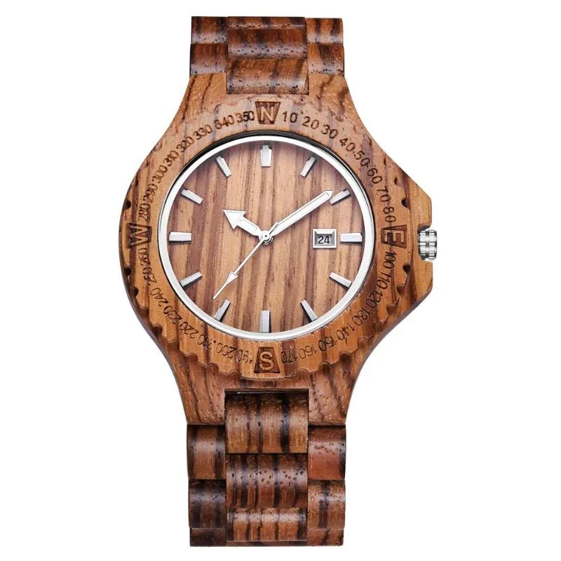 - Мужские часы с большим циферблатом, бамбуковые ручные часы, тонкие дизайнерские часы, ретро, простые деревянные кварцевые дешевые наручные часы272j