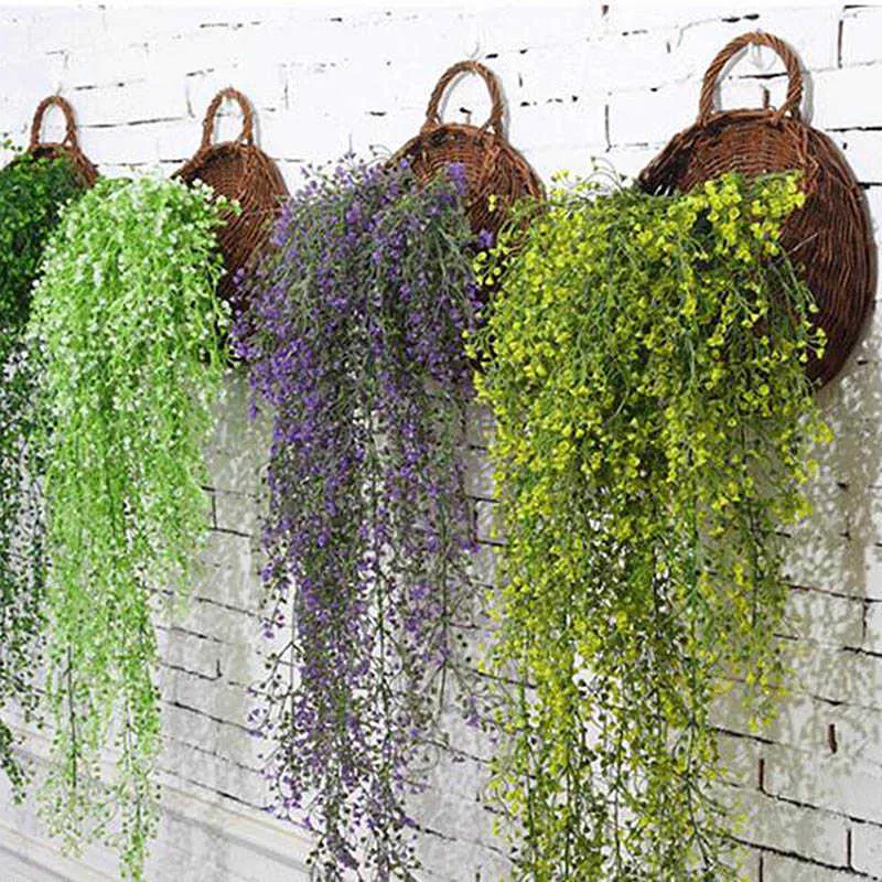 Birds Nest Wall Hanging Basket Wicker Gardening Home Garden Wedding Decoration CLH@8 210609