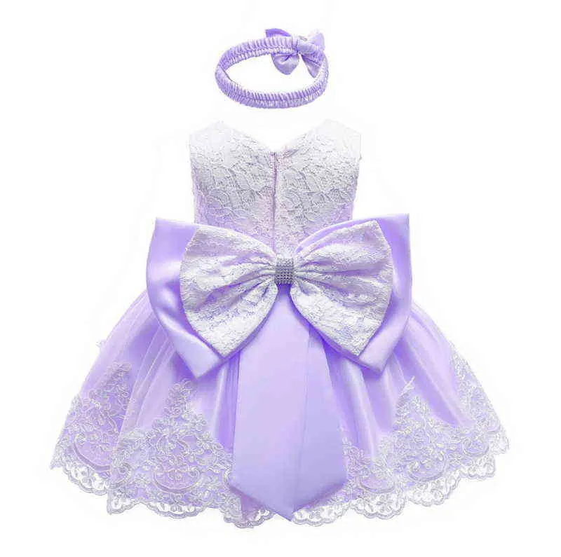 1-4-Baby Dress Lace Flower Christening Gown