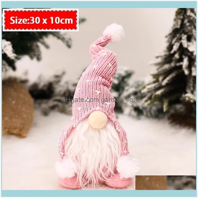 Fournitures de fête de Noël Décorations de jardin de Noël pour arbre Gnome Elf Doll Home Cadeau Navidad Noe Année 20211 Drop Deliv219Y