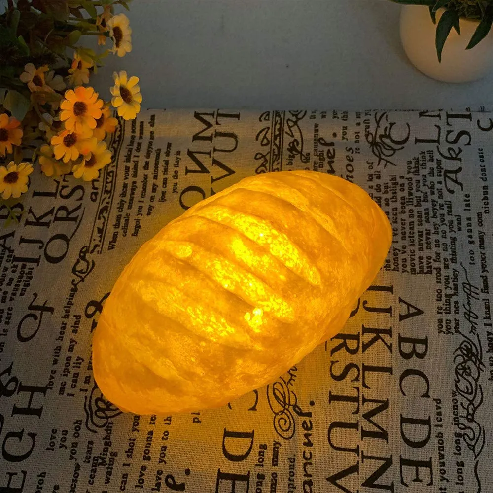 Creative 3D LED Croissant Night Lamp Batterisdriven brödform Lätt dekor för barn Baby Bedroom Restaurant Bakery Shop206i