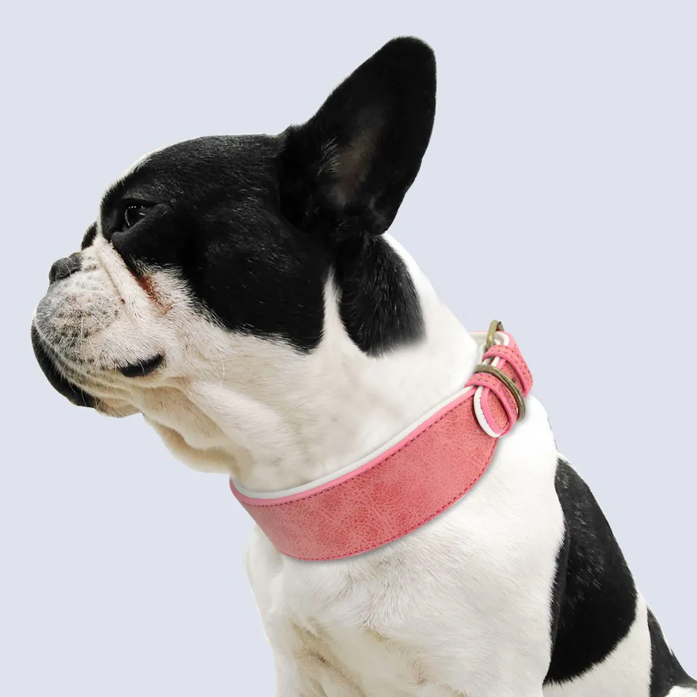Grand collier de chien en cuir souple large luxe XL Big s s rose vert garçon fille réglable pour animal de compagnie moyen Y200515
