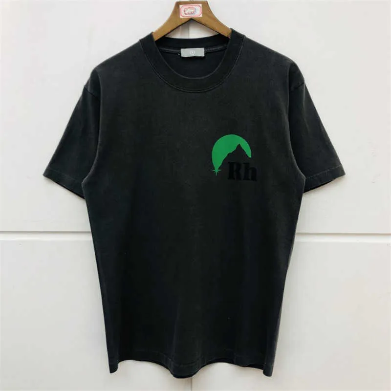 RHUDE T-shirts Hommes Femmes Japon Rh Coiffure Imprimer Top T-shirts Style D'été Rhude RHUDE T-shirt X0602