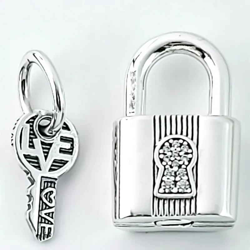 Cadenas et clés de charme en argent charmes argentés pour bracelets bijoux bricolage kits en vrac perles argent en gros 790088c019651056