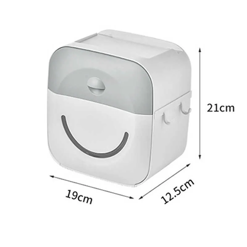 WC Toilet Paper Holder Wall Mounted with Shelf Bathroom Organizer Plastic Tissue Box Roll Towel 210720