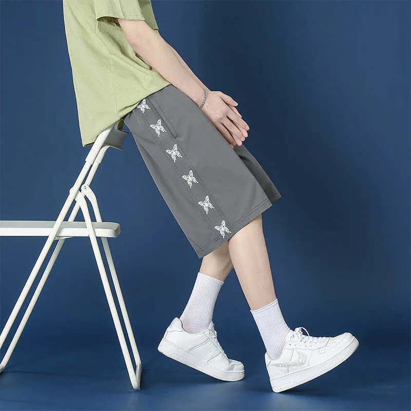 Pantalones cortos SingleRoad para hombre, pantalones cortos de verano Harajuku, ropa informal japonesa para hombre, pantalones negros informales para 210714