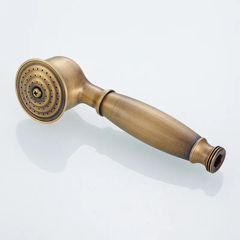 Sólido cobre antigo latão portátil chuveiro estilo telefone bronze banheiro chuveiro de mão spray economizador de água com mangueira de 1,5 m 210309