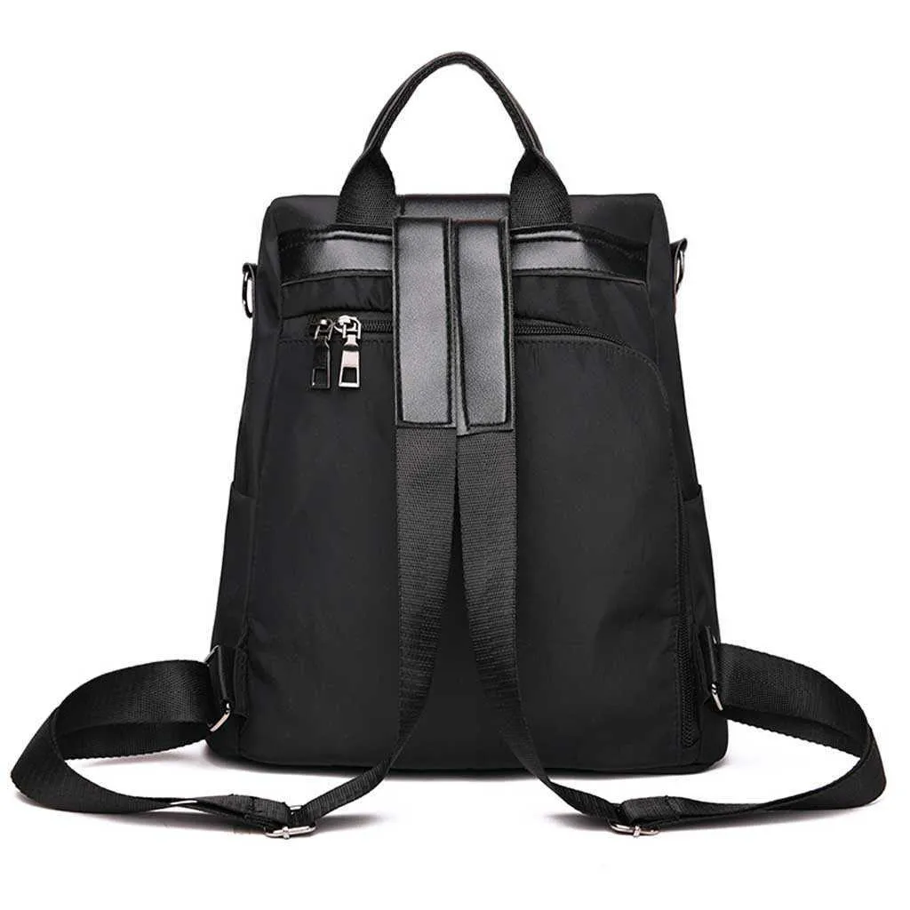 Shoulder Bags Women's Fashion Classic Solid Color Backpack Anti-theft Bag Classic Solid Color Backpack Wild Shoulder Bag #t Q0528