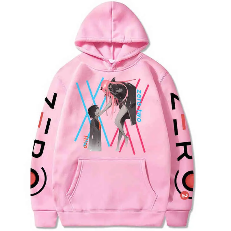 Caliente Anime japonés DARLING in the FRANXX sudaderas con capucha hombres mujeres gráfico Streetwear invierno cálido moda Unisex Sudadera con capucha sudaderas hombre H1227