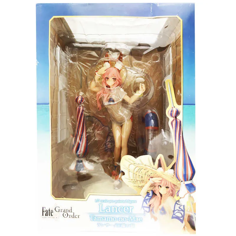 FATEEXTRA ORDER CASTER Lancer Tamamo no Mae Fox Girl Wear Swimsuit Giappone Anime Figura Azione PVC Collezione Modello Q2323553