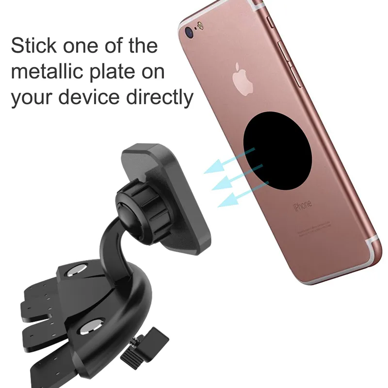 XMXCZKJ Car Magnetic Mobile CD Slot Mount Holder Support X 8 Magnet Stand Smartphone Cell Phone GPS Accessories