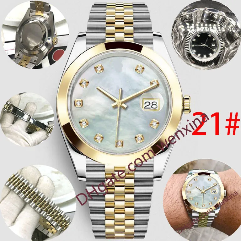 20 цветных качественных часов Diamond Watch Brown And Black Diamond Smooth Edges Frame montre de luxe 2813 автоматические 41 мм водонепроницаемые мужские часы