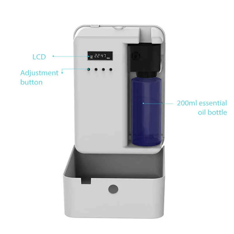 Diffusore di aromi commerciale 200ml Smart Timing Fragrance Machine Ionizzatore d'aria Umidificatore Nebulizzatore di aromi silenzioso 2202106056528