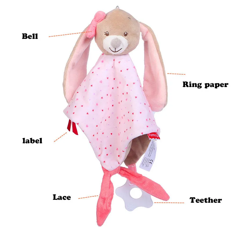 Bebek Peluş Doldurulmuş Karikatür Ayı Tavşan Yatıştırır Bebek Yenidoğan Yumuşak Rahatlatıcı Havlu Uyku Oyuncak Hediye Fabrika 10 Adet 2849