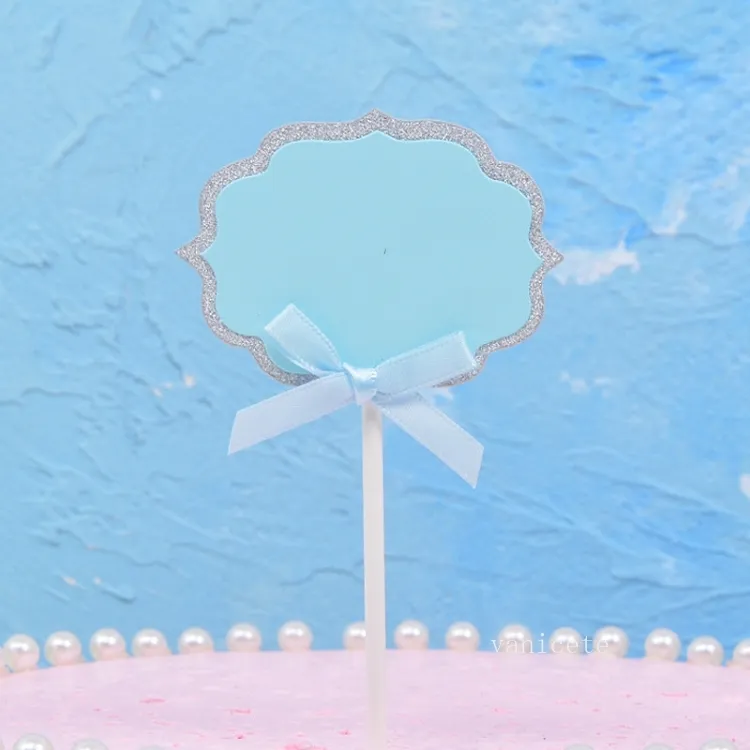 Cupcake-Geburtstagskuchenkarte, leere Cupcake-Flagge, Dekoration für Party, bunte Lebensmittelschilder, Backzubehör, 5 StückT2I53185