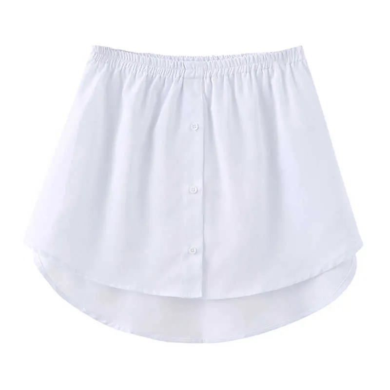 Mulheres falsas camisa cauda blusa hem saia skirt exturriçável underskirt uma linha underskirt diy mulheres vestuário acessórios 210721