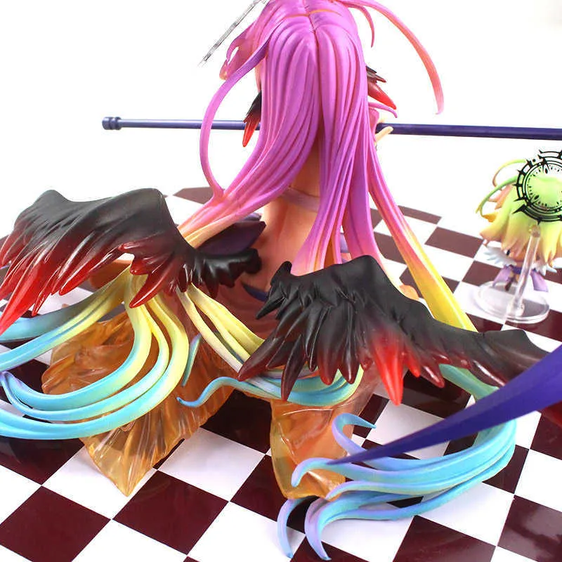 14cm Oyun Yok Hayat Yok Figürleri Jibril Flueqel Kız Angel Sickle Shiro Anime Seksi Güzellik Modeli Oyuncaklar Q07222261757