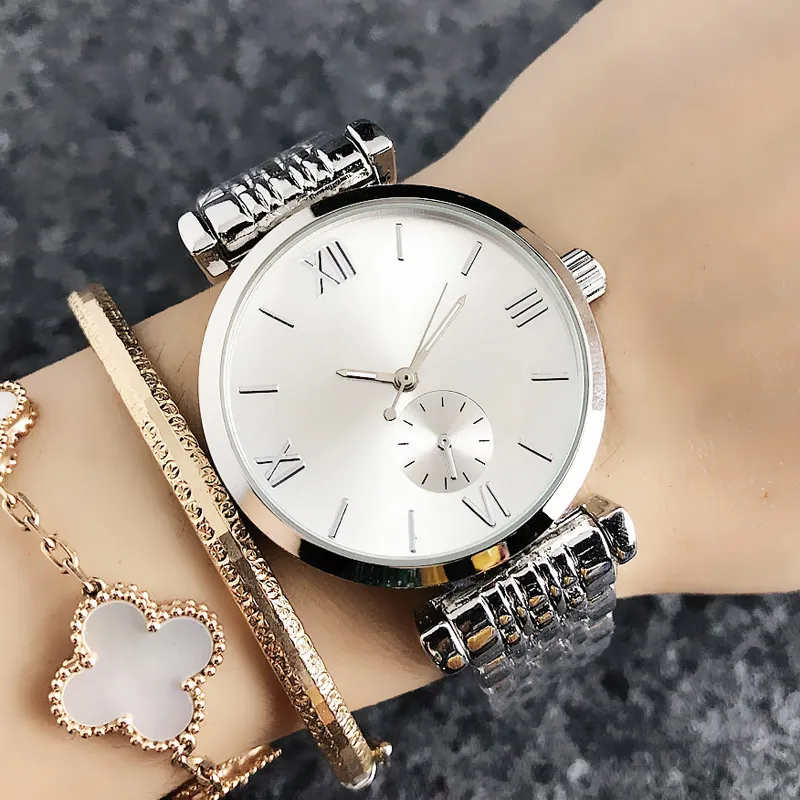 Mode populära casual toppmärke kvinnor lady girl watch steel metal band quartz handledsklockor a11293h