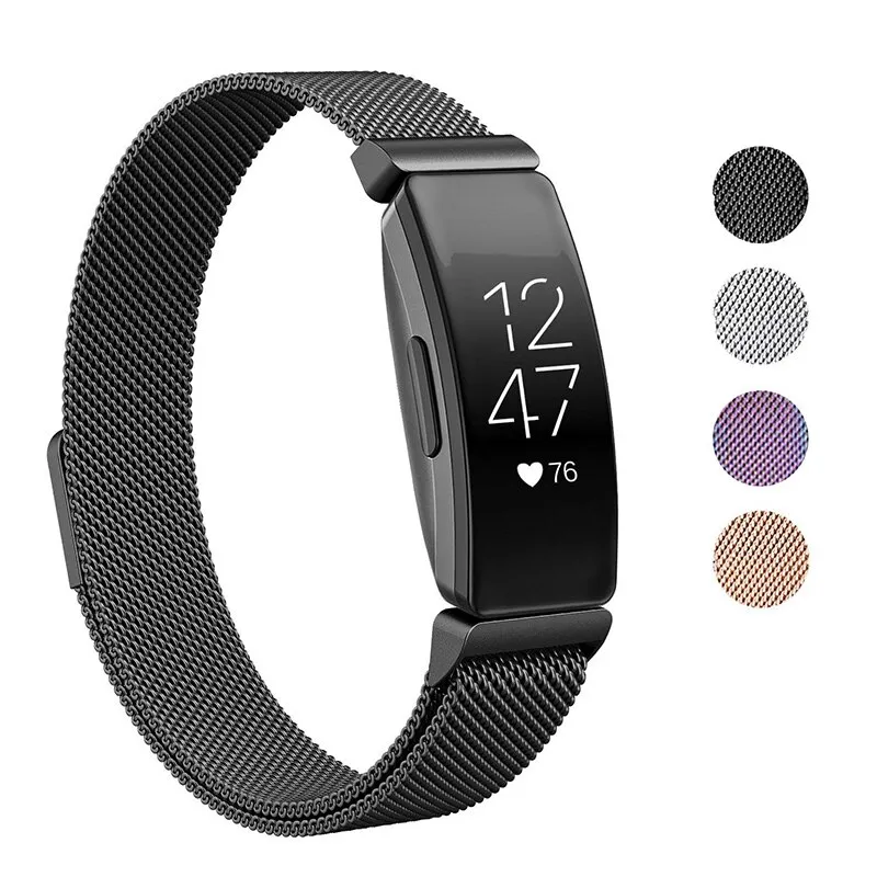 Banda di orologio da orologio da orologio da orologio in acciaio inossidabile in acciaio inossidabile universale orologio orologio Fitbit Inspire HR Heart Smartwatch6836688