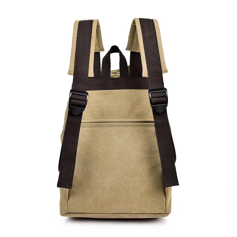 Plecak ManjiAnghong Duży pojemność regulowana ramię z tylną kartą kieszonkową gniazdo Klawisz Klucz Shackle Casual Canvas Bag293p