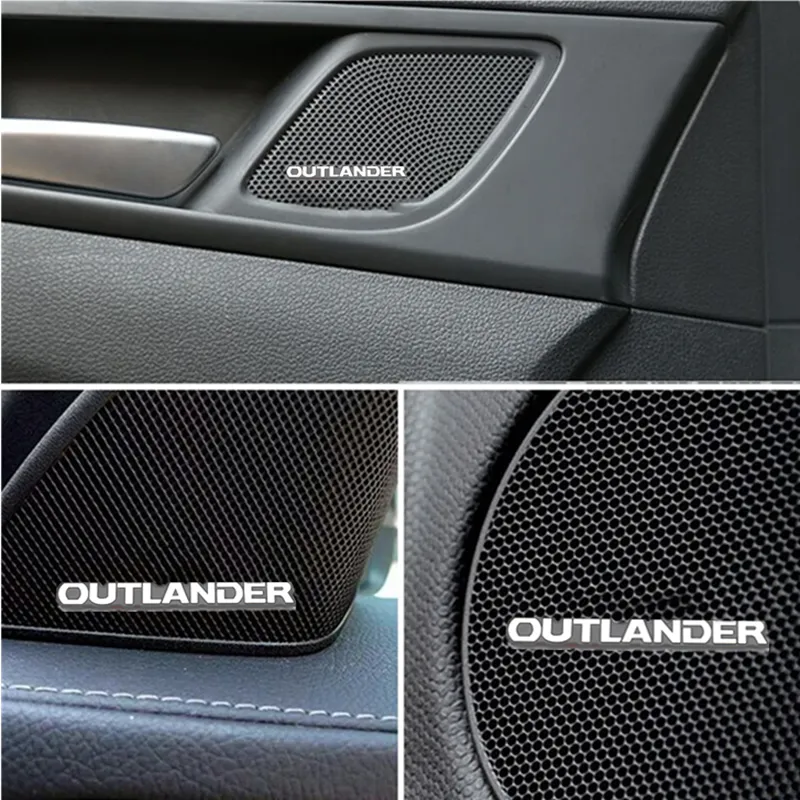 Автомобильные наклейки 3D алюминиевая эмблема интерьерный динамик o значок для Mitsubishi Outlander 3 4 2020 2019 2021 аксессуары3124316