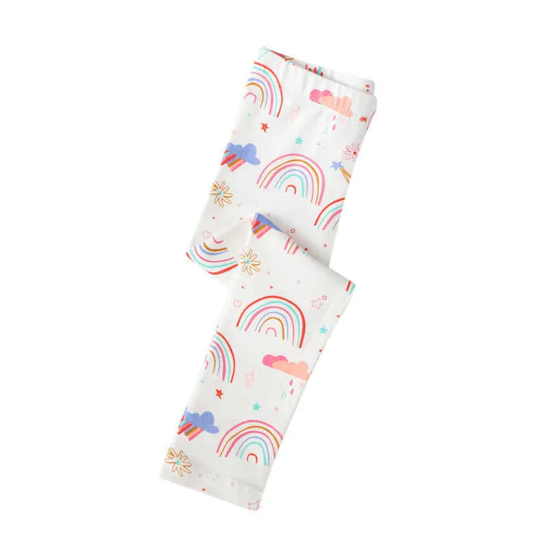 Hoppmätare Ankomst Unicorn Legging Byxor Cartoon Print Baby Skinny för 2-7T Kids Spring Fall Trousers 210529