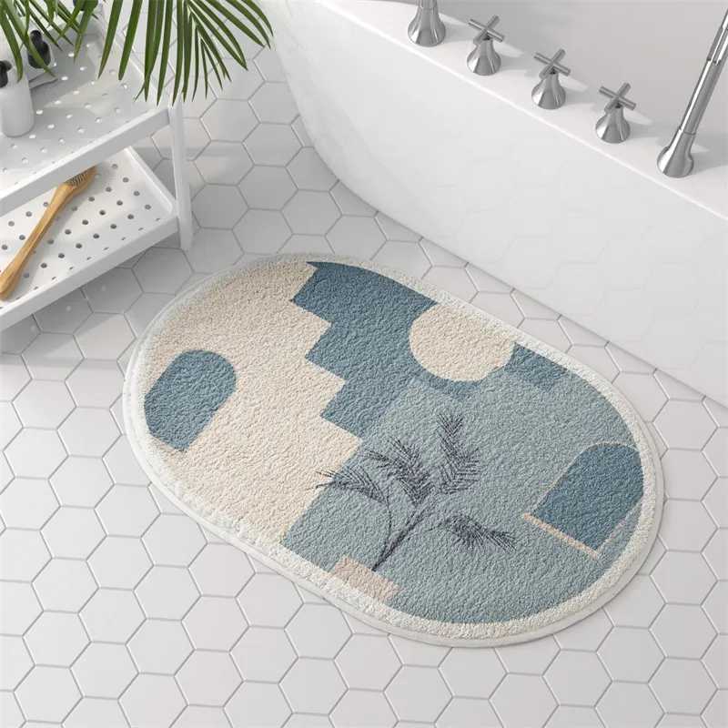 Morandi Alfombra de ducha Bañera de microfibra Piso lateral Semicírculo Alfombras de entrada Inodoro Alfombras para mascotas Felpudo Baño Tapis Salle De Bain 220301