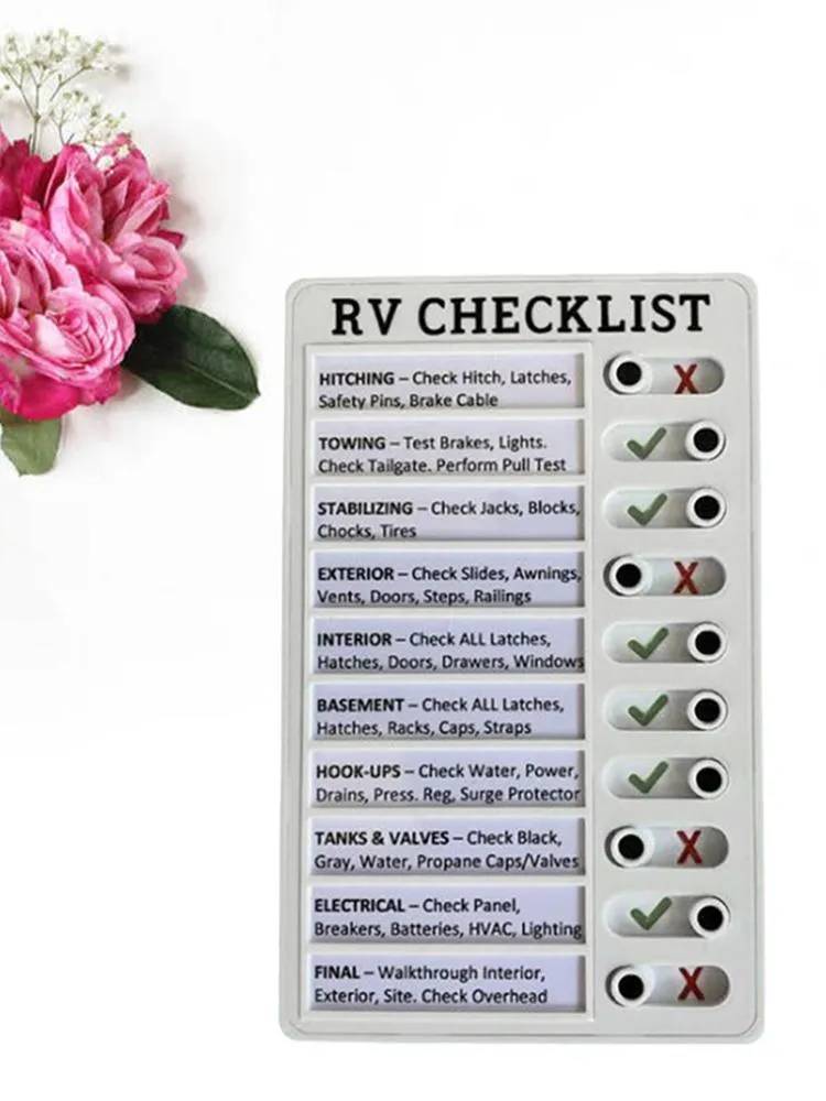 New Portable Rv Checklist Note Board Removable Chores Reusable Creative Note Pad For Home Camping Traveling Elder Care Checklist2255