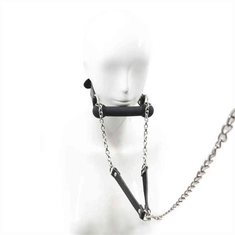 NXY SM bondage sm BDSM Bocca in pelle Gag Orale Spina aperta Morso Flirtare Prodotto sessuale Giocattoli Imbracatura Fetish Bondage Schiavo erotico coppie 1126