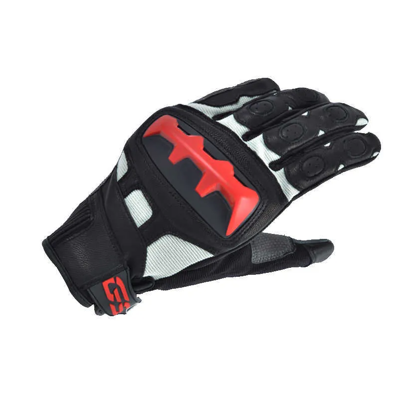 2018 Motorcycle Street Motocross GS Blackred Gloves for BMW Motorrad Leather Gloves H10225473794