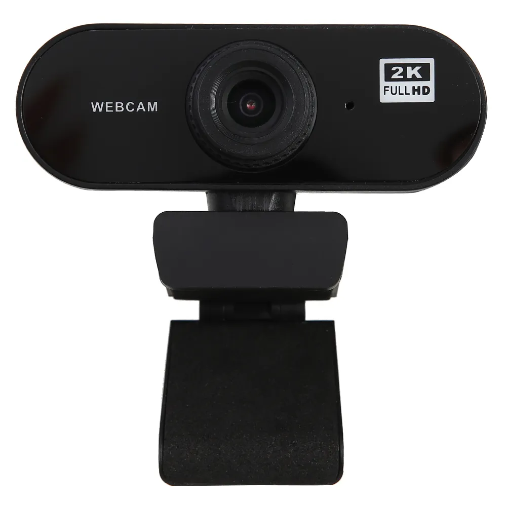 Webcam 2K HD com driver de microfone embutido Free PC computador web câmera CMOS Sensor USB 2.0 webcams