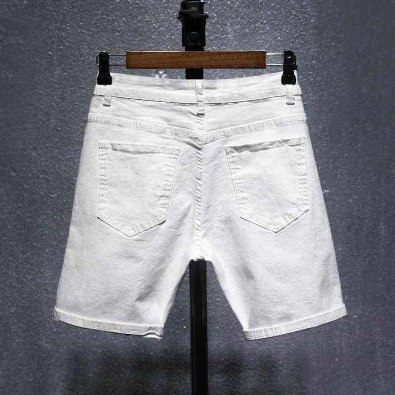 2020 nouveauté Shorts hommes veste pour homme décontracté solide coton été trou élastique mince noir hommes Boardshorts plage régulière H1210