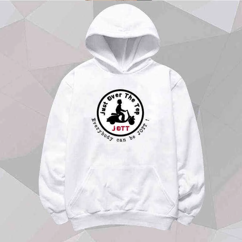 2022 Jott Printed Street Fashion Drawstring Men's Clothing Autumn and Winter Hooded Hoodie Casual Zipper Sweatshirt