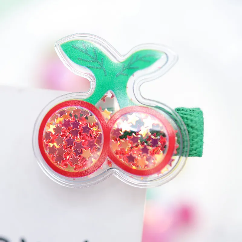 New Cute Baby Girl Bling Hair Clip Fruit Children Pineapple Strawberry Cherry Carrot Grape Headdress Hair Jewelry Kids Barrette C65743144