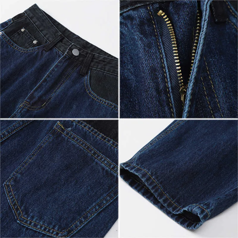 Nbpm mode losse bodem vriendje stijl baggy jeans vrouw hoge taille brede been jeans denim broek streetwear broek 210529