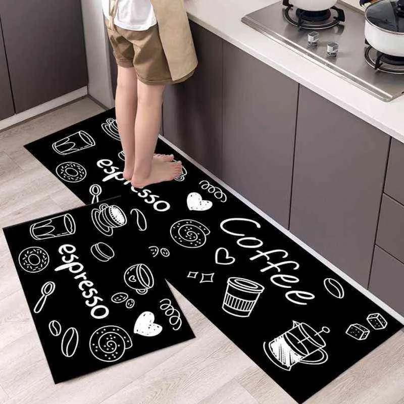 Dessin animé long tapis de cuisine antidérapant pour sol tapis de bain moderne entrée extérieure paillasson lavable salon salle de bain tapis 211109