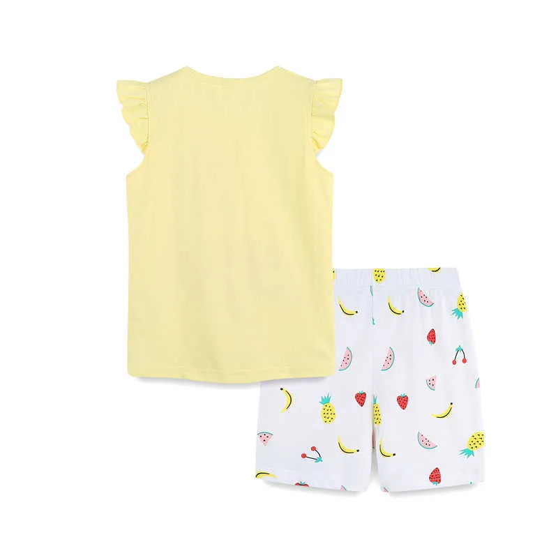Hoppmätare Ankomst Barnkläder Satser Djur Print Söt Flamingo Mode Baby Bomull Outfits Girls Passar 210529