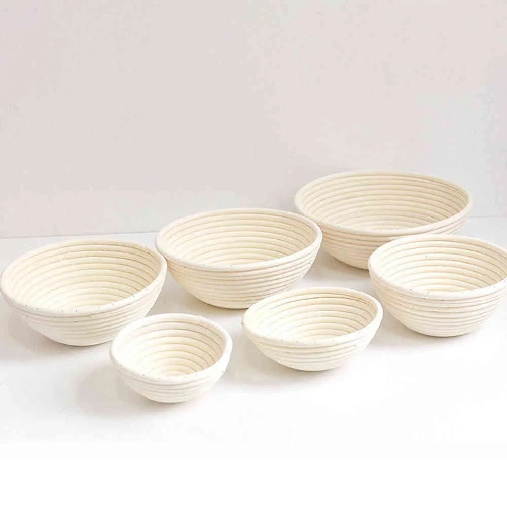 Conjunto de cesta oval redonda banneton, cesta de vime para fermentação de pão, moldes para fermentação de massa 2823