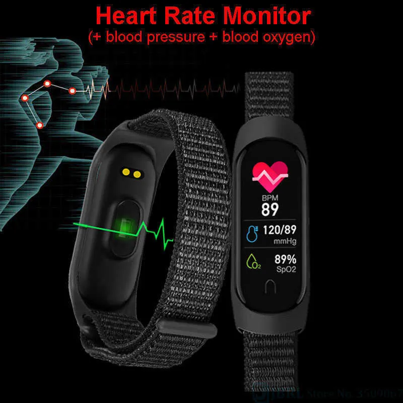 Nylon montre numérique hommes Sport femmes montres électronique LED mâle montre-bracelet pour hommes femmes horloge moniteur de fréquence cardiaque montre-bracelet G1022