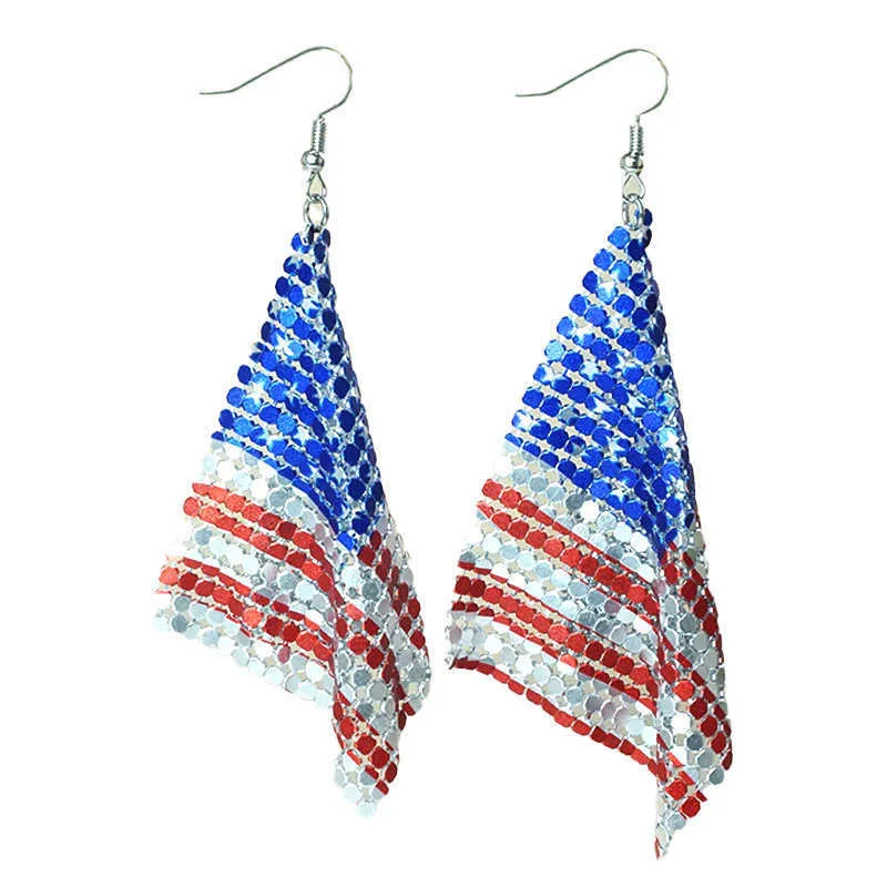 Новые ручной работы зебра шаблон алюминиевые серьги для женщин серьги американский флаг висит серьги модный шарм украшенные подарки X0709 x0710