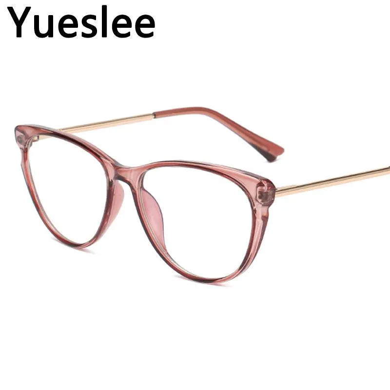 Sunglasses 49769 Plastic Titanium Anti Blue Light Retro Cat Eye Glasses Frame Men Women Optical Fashion Computer Eyeglasses317O