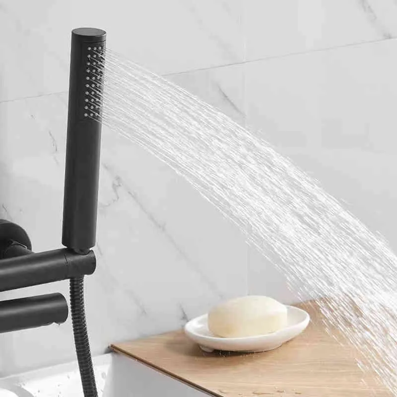 Chuveiro de chuveiro preto pressurizado chuveiro de economia de água no banheiro doméstico Hand-held ABS de três velocidades Interruptor de ajuste de três velocidades H1209