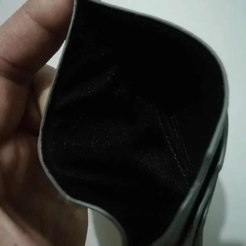 Ny tredimensionell konstnärlig fiskskala mönster korthållare rand tryckt läder plånbok flp korthållare2181238u