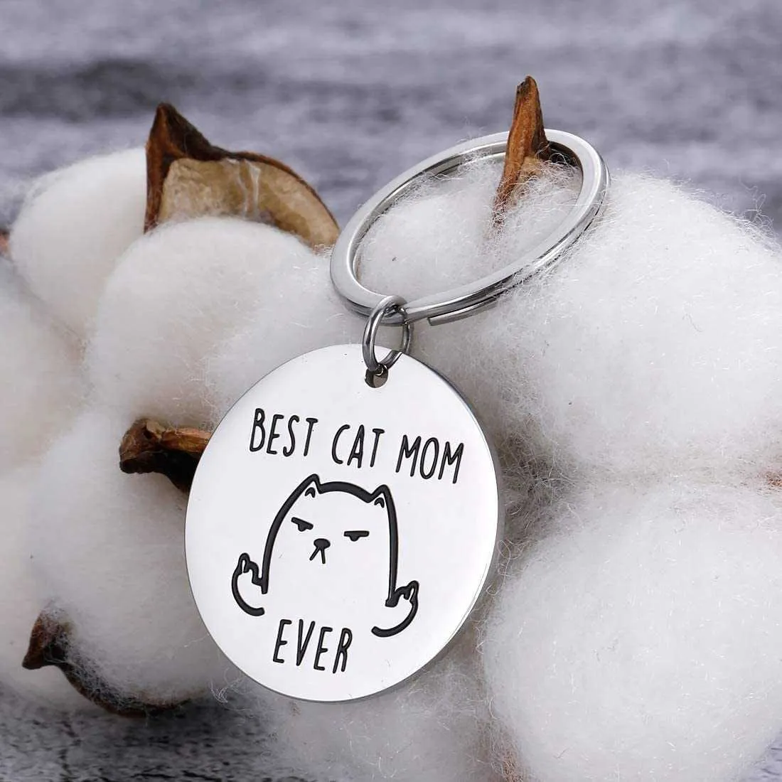 Pet Memorial Christmas Valentine Day Keychain Gift for Boys Girls Cat Lovers Birthday Key Ring Gifts for Women Men BFF Pet Owner G1019