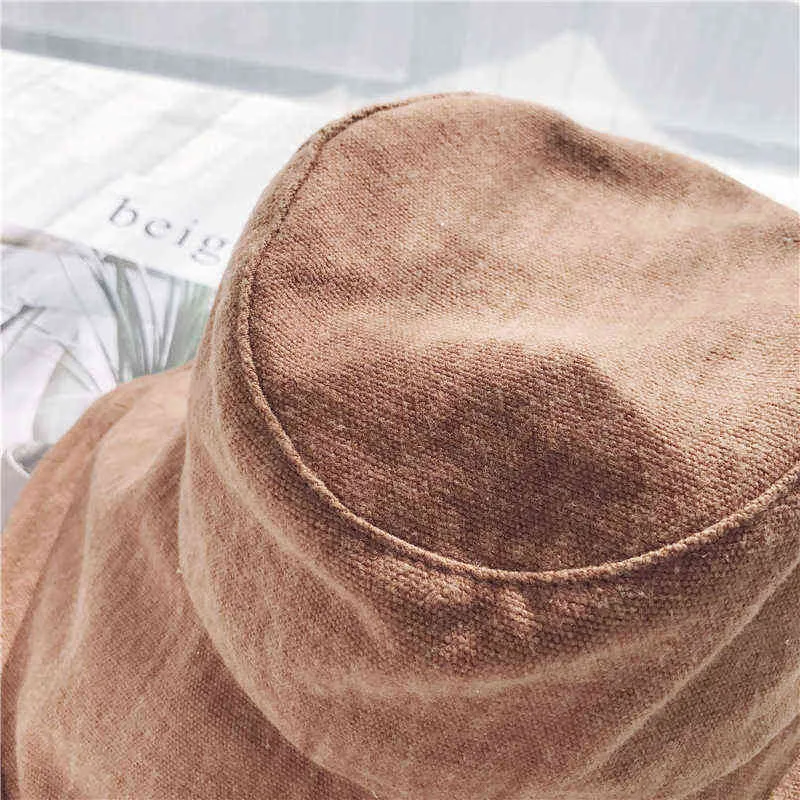 Cappello da secchiello da donna all'aperto estivo cappelli da sole pieghevole a tesa larga grande nero beige kaki caffè moda 211119