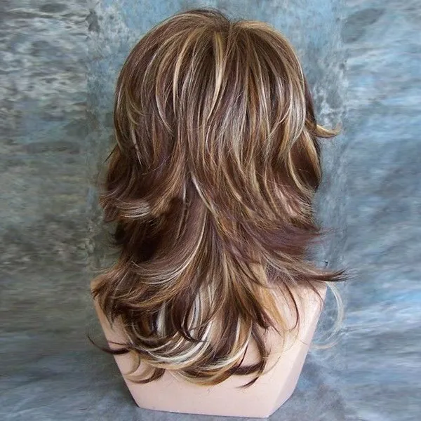 Perruques synthétiques longues ondulées naturelles pour femmes, perruques ombrées blondes brunes naturelles, résistantes à la chaleur, directes d'usine
