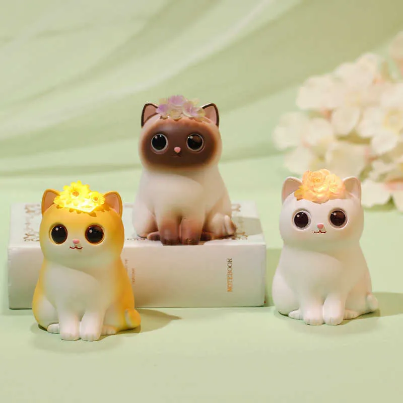 Fairy Kawaii Cat Figurine Ornaments Resin Crafts Blind Box For Valentines Day Wedding Party Decoration Gift Girls Room Decor 210918883883